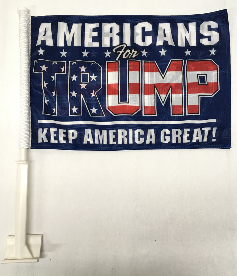 Americans For Trump Keep America Great KAG Blue   - 11'X15.5'' Car Flag