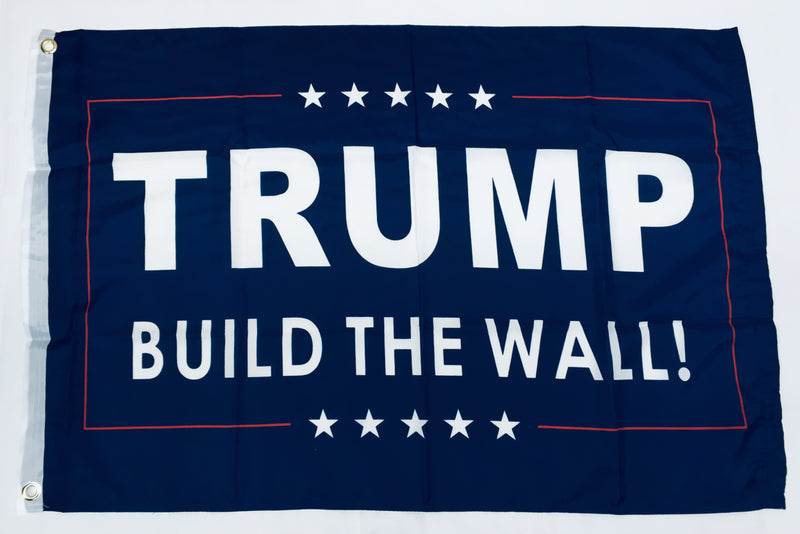 Trump Build The Wall Double Sided 2'X3' Rough Tex® 100D