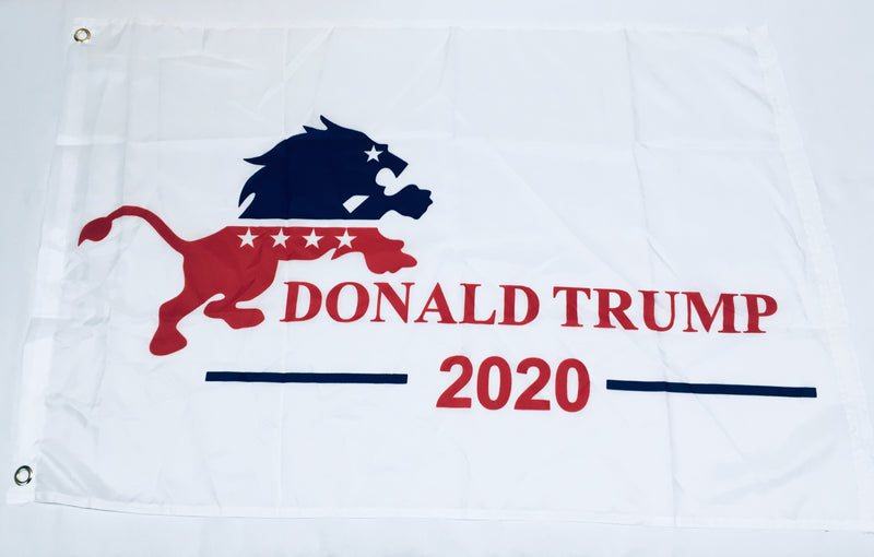 Donald Trump Lion 2020  Double Sided Flag  2'X3' Rough Tex® 100D