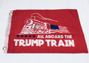 All Aboard The Trump Train Red Double Sided Flag- 12''X18''  Rough Tex®