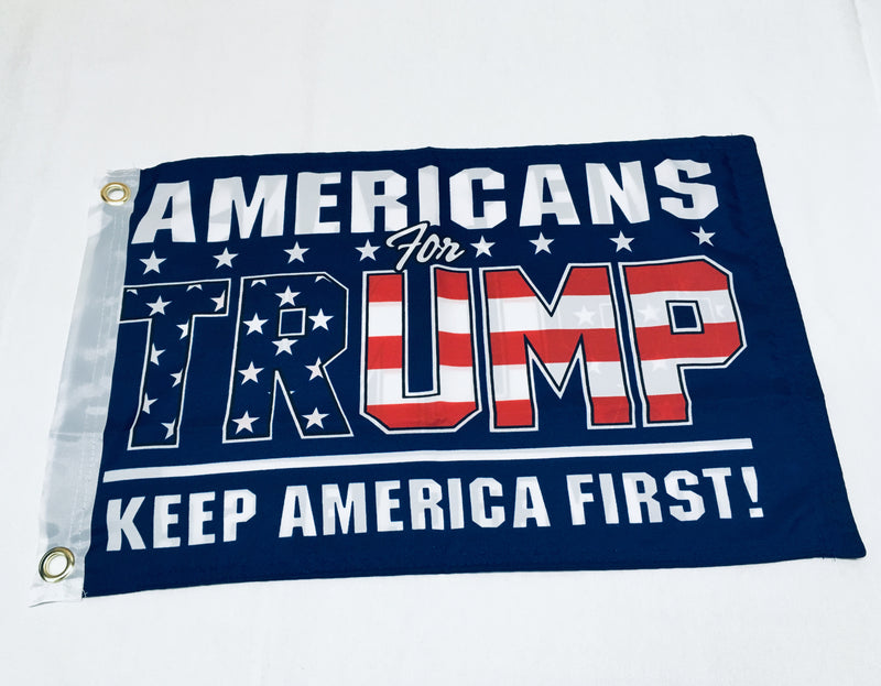 Americans For Trump Keep America First KAF Double Sided Flag- 12''x18''  Rough Tex®