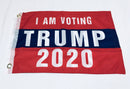 I Am Voting Trump 2020 Double Sided Flag- 12''x18''  Rough Tex®