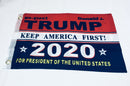 Re-Elect Donald J. Trump Keep America First KAF 2020 For President Of The United States Double Sided Flag- 12''x18'' Rough Tex®