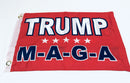 Trump M A G A Red Double Sided Flag- 12''X18'' Rough Tex®