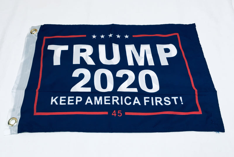 Trump 2020 Keep America First KAF Double Sided Flag- 12''X18'' Rough Tex®