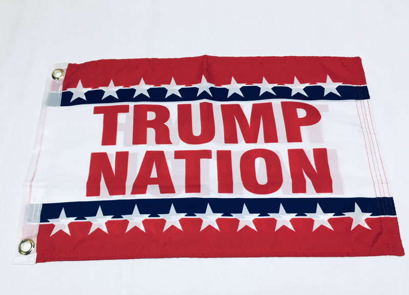 Trump Nation Double Sided Flag- 12''X18'' Rough Tex®