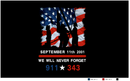911 We Will Never Forget Fire Station 343 3'x5' Double Sided Flag ROUGH TEX® 100D