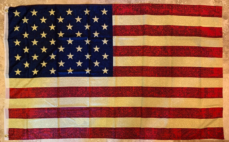 48 Star USA American Tea Stained Vintage Flag Rough Tex ® 100D 3x5