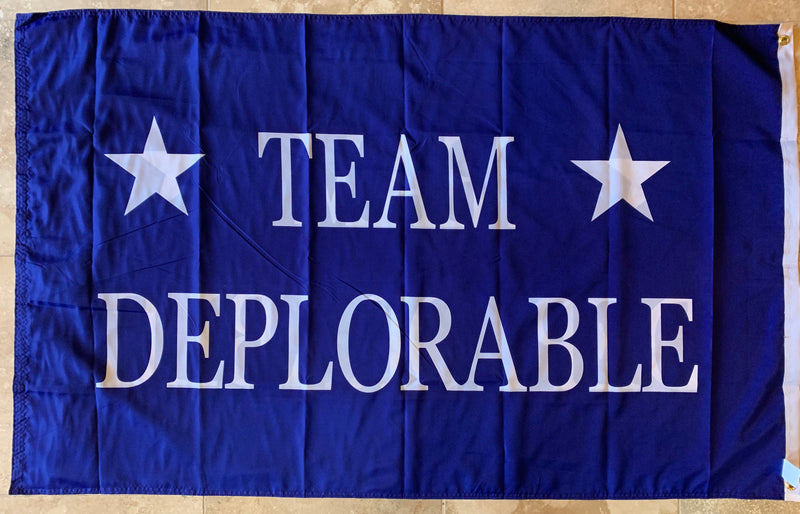 Team Deplorable 3'X5' Double Sided Flag ROUGH TEX ® 100D