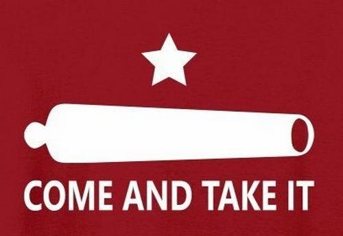 Gonzales Red 3'x5' 100D American Revolution Flag Rough Tex ® Come & Take It