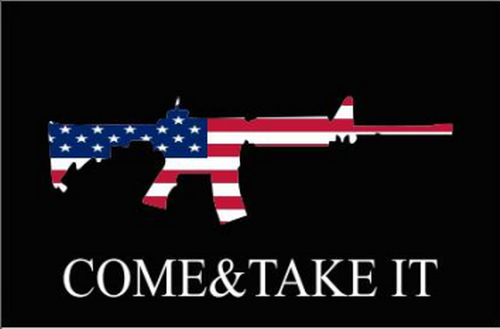 M4 USA Come & Take It 3'X5' Flag ROUGH TEX® 100D