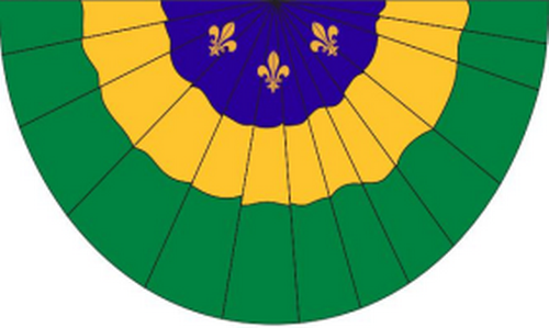 Mardi Gras Fleur Bunting 3'X5' Flag Rough Tex® 100D