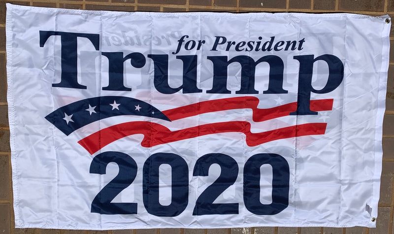 President Trump 2020 White Double Sided 3'X5' Flag Rough Tex® 100D