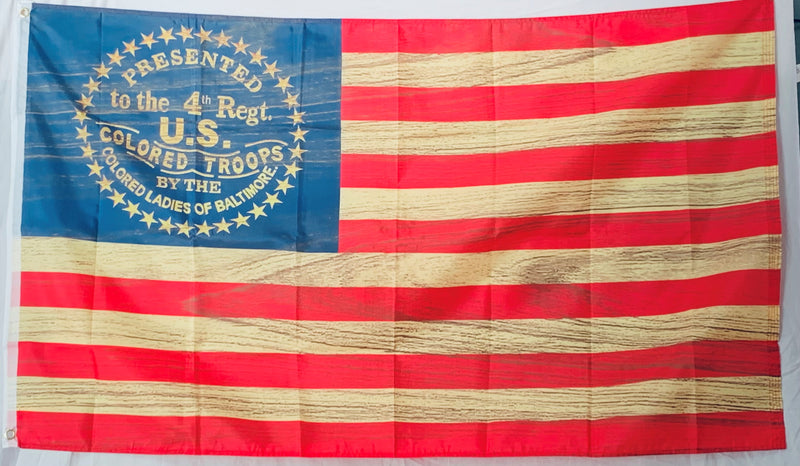 US Colored Troops 3'X5' Flag Rough Tex® 100D 4th Regiment Union American
