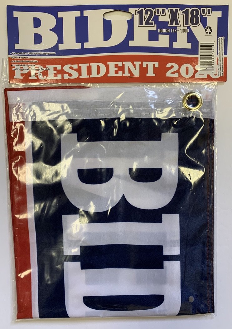 Biden President 2020 Democratic Presidential Blue And Red Double Sided Flag 12"X18" Rough Tex® 100D