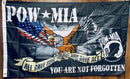 POW MIA You Are Not Forgotten USA Eagle 3'x5' Flag ROUGH TEX® 68D Nylon
