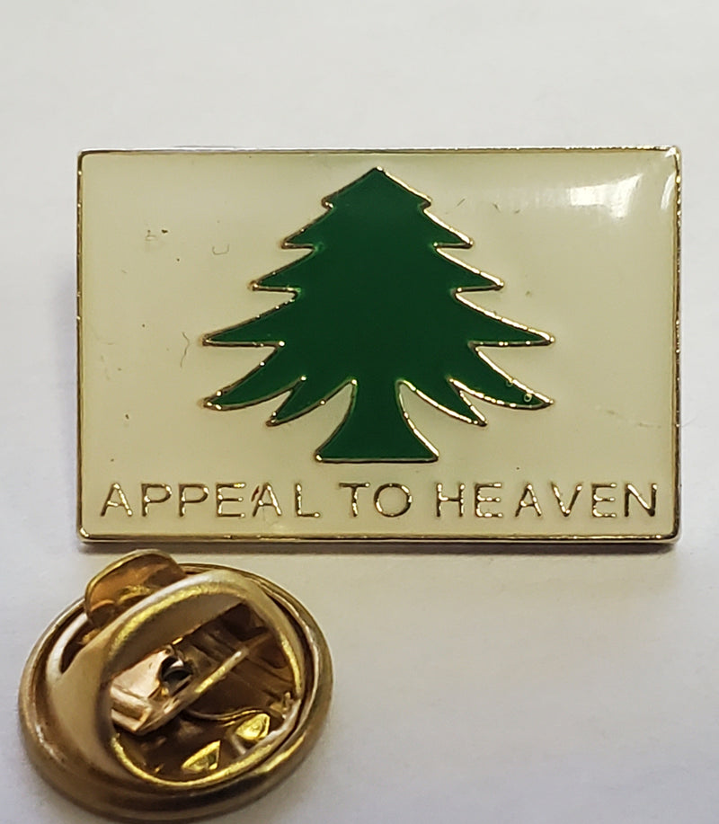 An Appeal To Heaven No Grass Lapel Pin "Letters Botton"