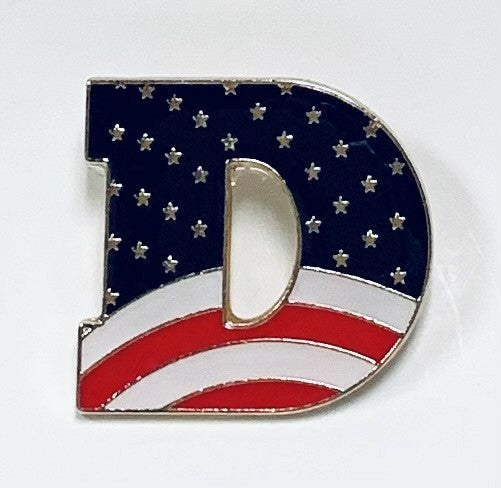 USA D Lapel Pin (American Democrat DNC)