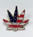 USA Marijuana Leaf Lapel Pin