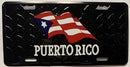 Puerto Rico Black Diamond Embossed License Plate