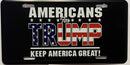 Americans For Trump Embossed License Plate