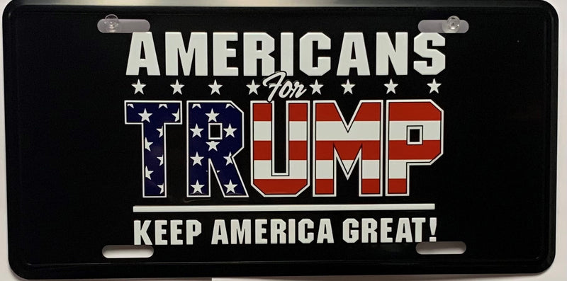 Americans For Trump Embossed License Plate