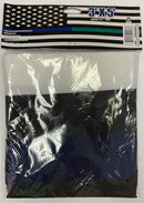 US Military and Police Memorial Thin Blue Green Line 3'X5' Flag- Rough Tex ®100D