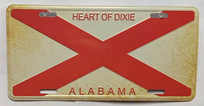 Alabama Vintage Embossed License Plate