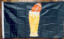 Football and Beer 3'X5' Flag ROUGH TEX® 68D Bar Sign