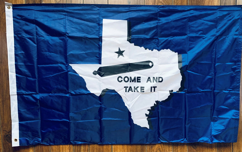 Texas Gonzales Come and Take It Navy Blue 3'X5' Flag ROUGH TEX® 68D