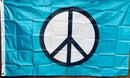 Teal Peace 3'x5' Flag ROUGH TEX® 68D Nylon