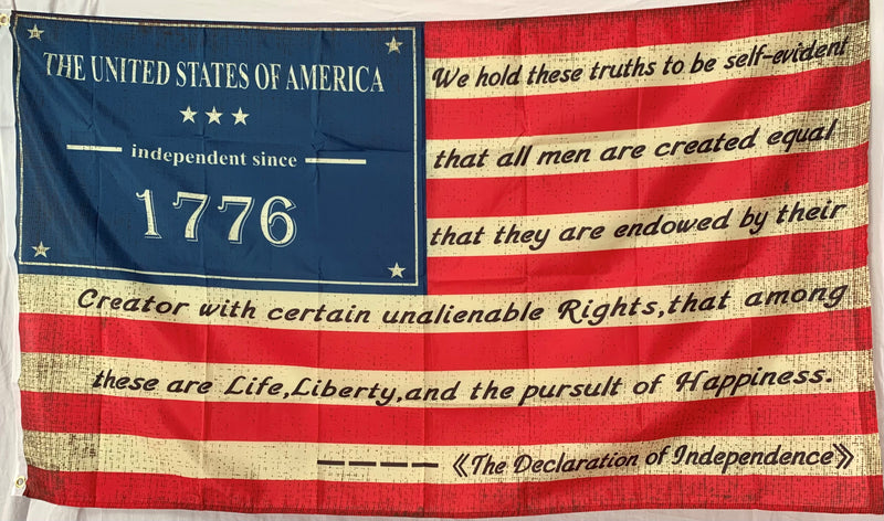 Declaration of Independence USA 1776 3'X5' Flag Rough Tex® 100D
