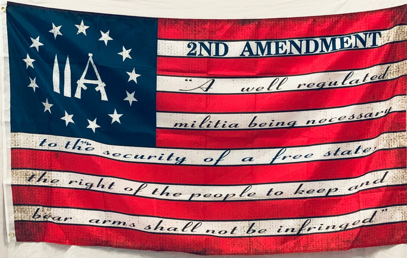 2nd Amendment USA Bullets 3'X5' Flag Rough Tex® 100D