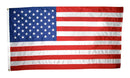 American Flag US Banner  2 1/2 x 4 ft. Nylon , with Sewn Stripes, Embroidered Stars and Brass Grommets