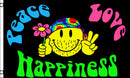 Peace Love & Happiness Pirate 3'X5' Flag Rough Tex®
