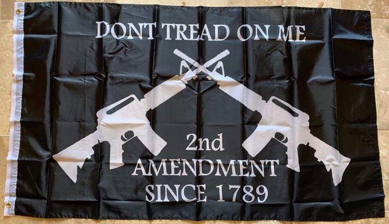 2nd Amendment Since 1789 Don't Tread On Me M4 Black Flag 3'X5' Rough Tex® 100D