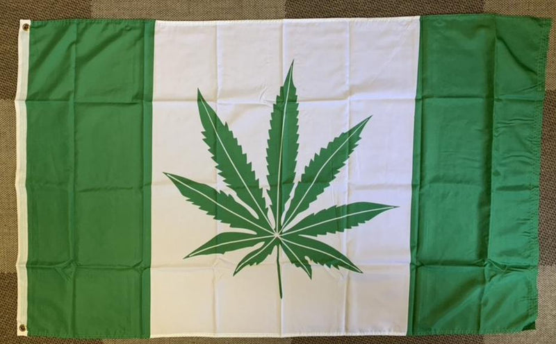 3'X5' GREEN CANADA LEAF FLAG 100D ROUGH TEX ® weed marijuana