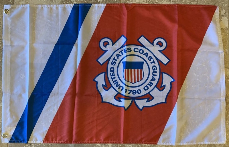 United States Coast Guard Racing Stripe Flag Rough Tex ® 2'X3' 100D