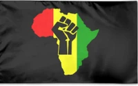 12"x18" Grommets Africa African Fist Black Power 100D BLM RASTA FLAG