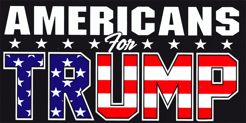 AMERICANS FOR TRUMP  Boat Flag 12x18 Inches Grommets Double Sided