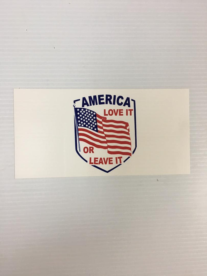 America Love It Or Leave It Vintage Official Bumper Sticker Made In USA
