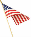 USA 8"x12" Stick Flag ROUGH TEX® 100D 20" Wooden Staff American Flags