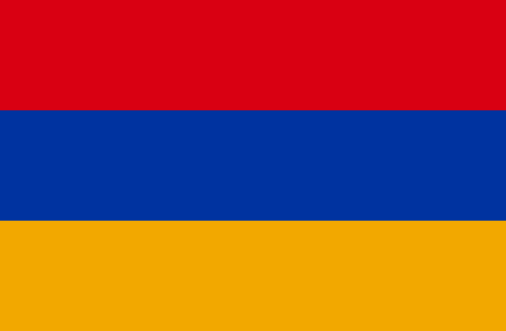 Armenia 12''x18'' Nylon Stick Flags Rough Tex ®68D