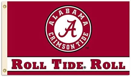 University of Alabama Alabama Crimson Tide Roll Tide Roll 3'x5' Officially Licensed Premium Heavy Duty Polyester Flag