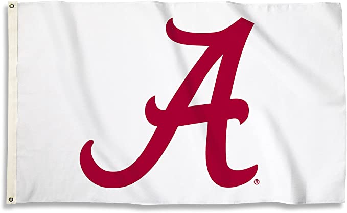 University of Alabama Alabama Crimson Tide White 3'x5' Officially Licensed Premium Heavy Duty Polyester Flag