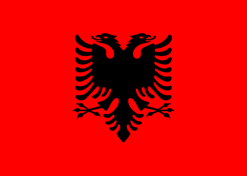 Albania 12"x18" Car Flag Flag ROUGH TEX® 68D Single Sided