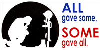 All Gave Some Some Gave All Soldier Kneeling Bumper Sticker