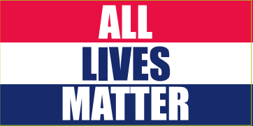 All Lives Matter Red White Blue Large Letters Bumper Sticker