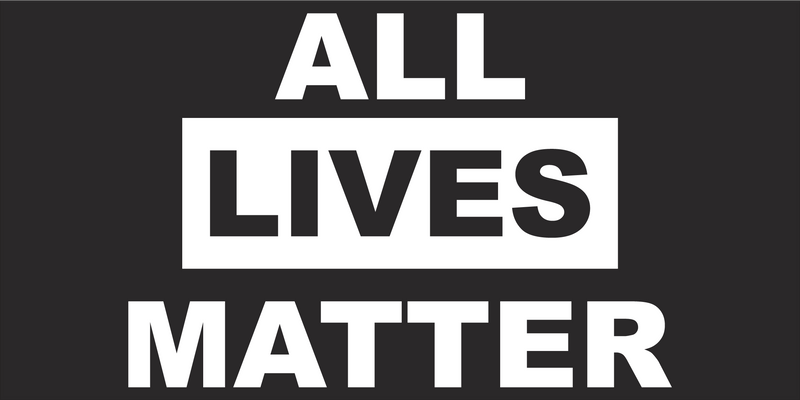 All Lives Matter Black and White Bumper Sticker