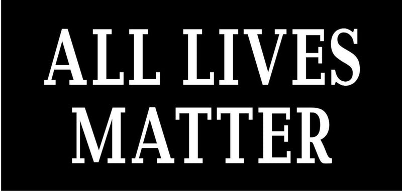 All Lives Matter Black Bumper Sticker
